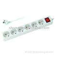 6-way French type extension outlet with surge protector
